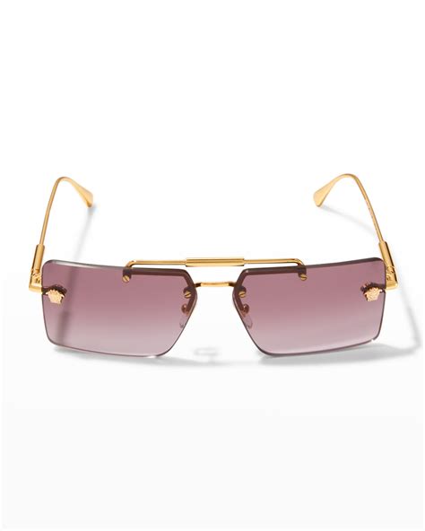 versace womens sunglasses rectangular lenses|rectangle Versace glasses.